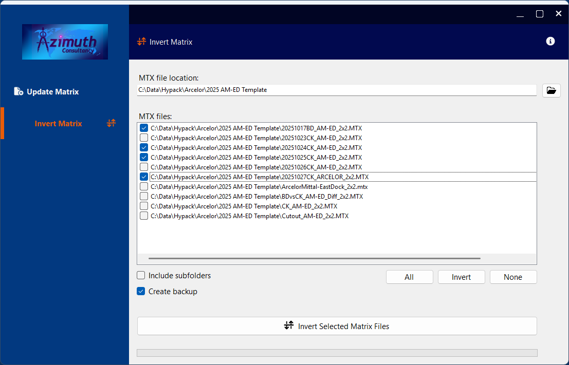 Invert matrix functionality
