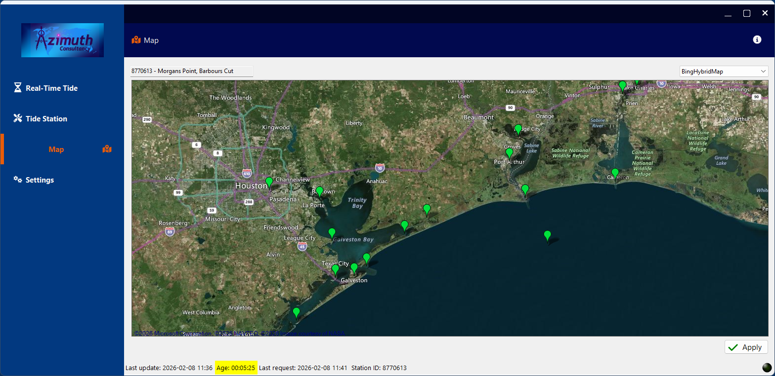 Tide station location page